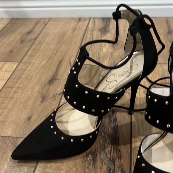 Jessica Simpson Wevire Pump black supreme microsuede heels Size: 9M - Picture 13 of 15